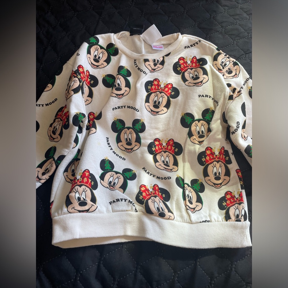 ZARA toddler Minnie Mouse Christmas Sweater